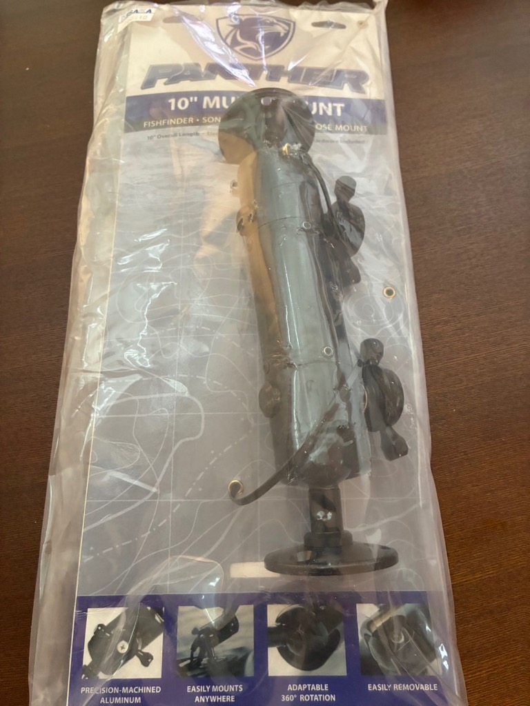 魚探マウント 魚群探知機 架台 全長10インチ 254mm モニター パンサー
