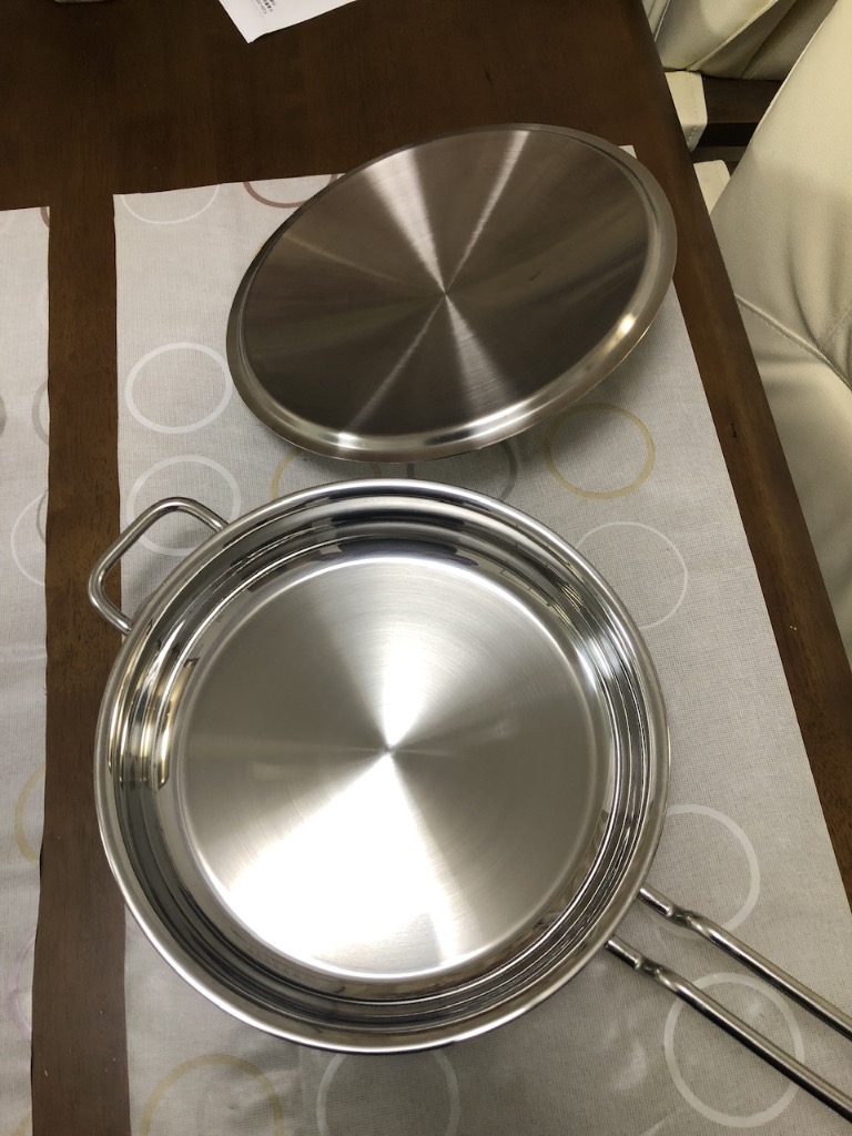 ジオプロダクト ステンレス製 ソテーパン　蓋付き　25㎝ kitchen_123-019