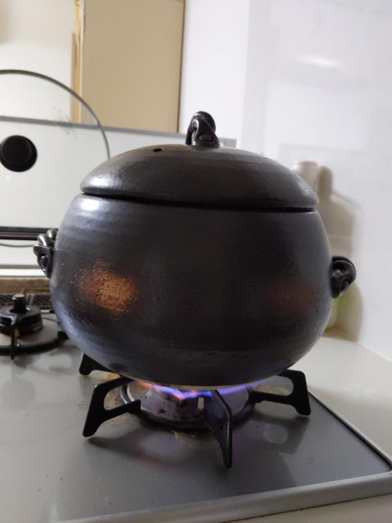 雪だるま　三鈴窯　ごはん土鍋　日本製　萬古焼　7合炊き　炊飯　土鍋炊飯 ご飯鍋 みすずのご飯鍋 7合 ダルマ型 土鍋 炊飯土鍋 萬古焼 日本