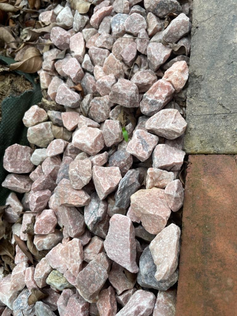 砂利 赤 1-2cm 20kg おしゃれ ガーデニング チェリーレッド ピンク 庭 砕石砂利 ５５％以上節約 ピンク