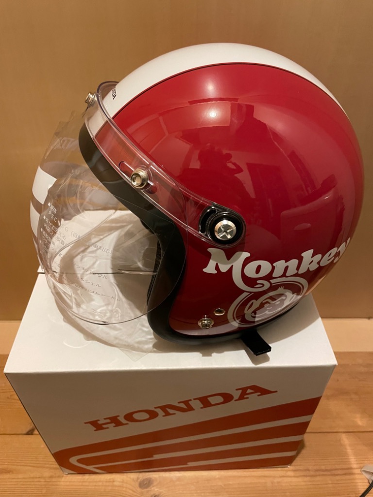 Honda Monkey モンキー ヘルメット レッド×ホワイト