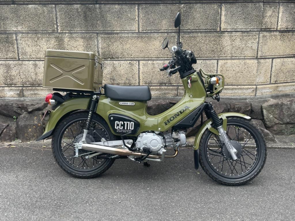 一七式特殊荷箱 カーキ バイクトランク トランク 荷箱 スーパーカブ-