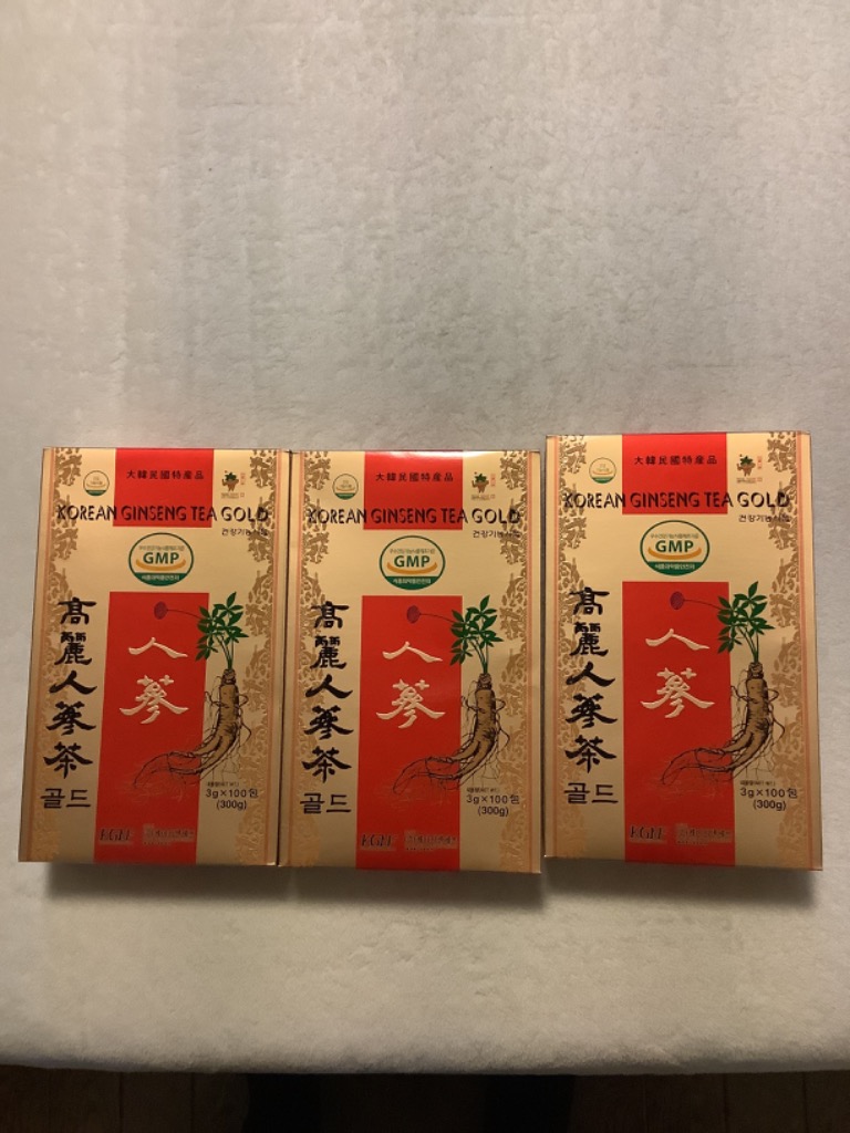 ホンサムジョン茶(高麗人参茶) 3g✖️100包 Amazon | KGNF 高麗人参茶 GOLD 3g×100P×3個セット (紙箱