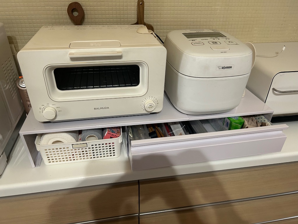 家電下収納 キッチン レンジ台 電子レンジ下ラック キッチン収納 伸縮