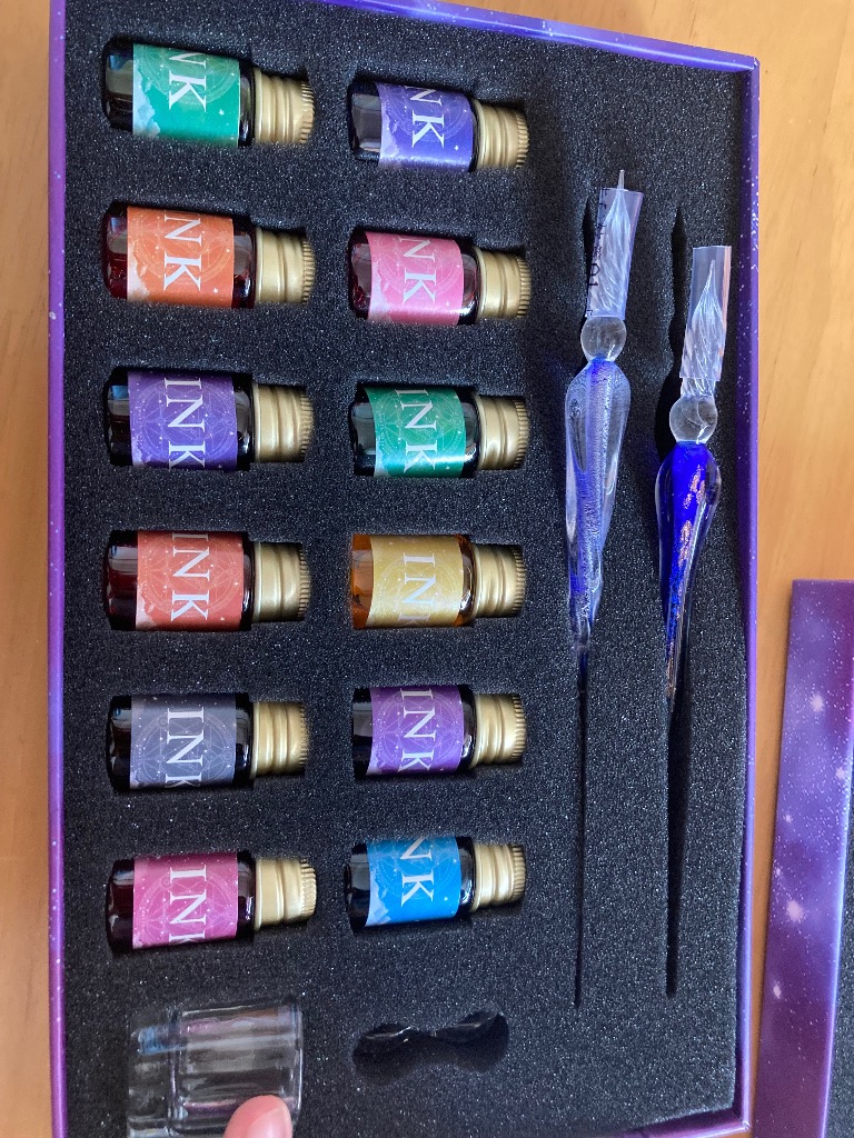 ガラスペン セット ガラスディップペン インク つけペン 硝子ペン