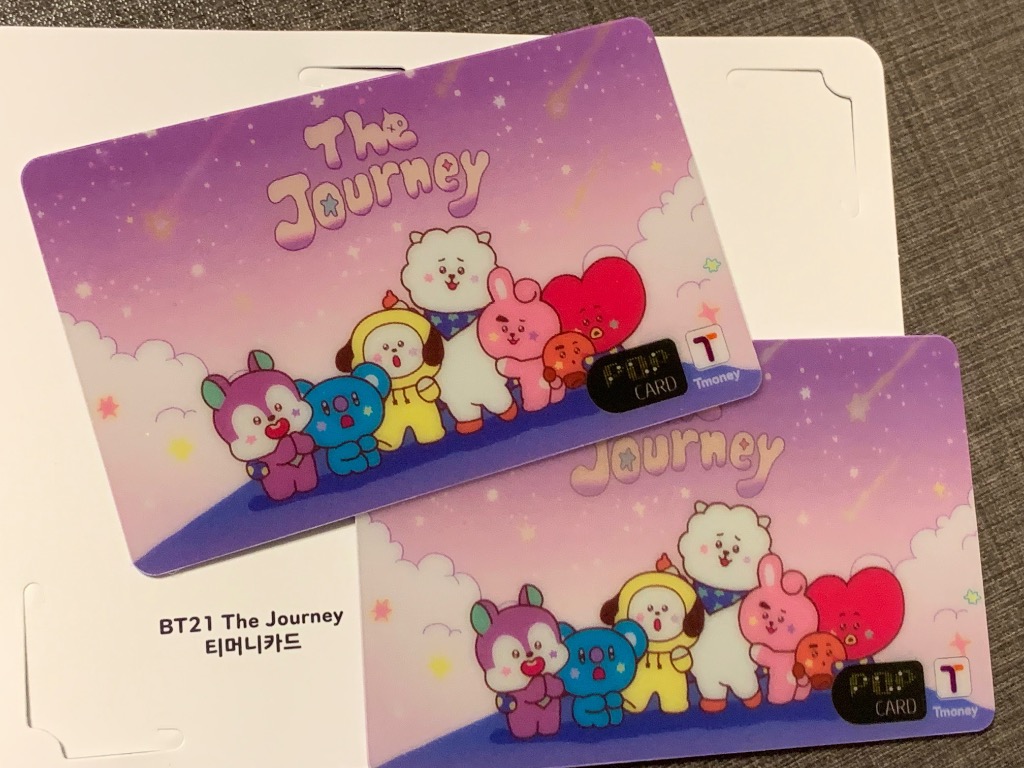 BT21 ジャーニー Tmoney カード BTS 防弾少年団 韓国 交通カード T