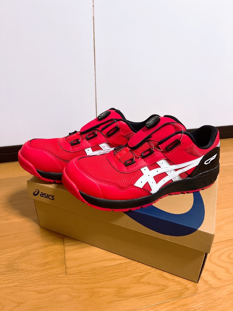 アシックス ウィンジョブ プロテクティブスニーカー 赤 FCP202 未使用品 ASICS 【廃番 在庫限り】 あすつく対応 安全靴 アシックス CP202