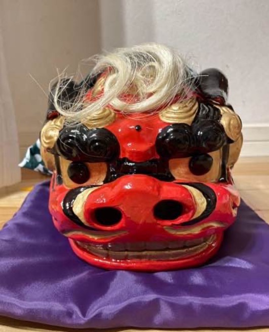 特大口開 獅子頭 獅子舞 頭 製作 販売 昼神小獅子 : 昼神小獅子
