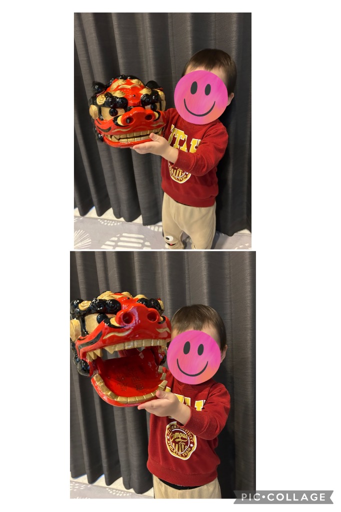 特大口開 獅子頭 獅子舞 頭 製作 販売 昼神小獅子 : 昼神小獅子