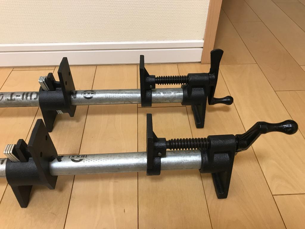 パイプクランプ用パイプ (両端ネジ切り) 白 600mm (単品