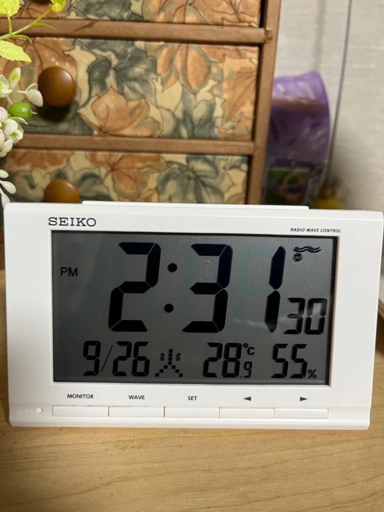 SEIKO（セイコー） セイコークロック 電波デジタル置き時計 SQ789W