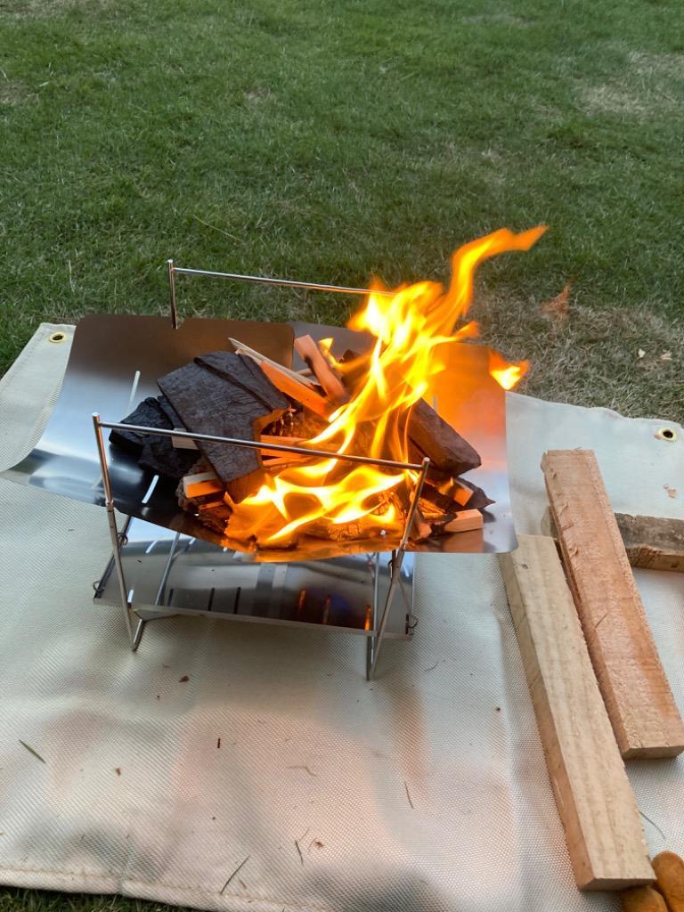 焚き火 台 ソロ おしゃれ 軽量 薪 バーベキュー 折りたたみ ステンレス BBQ コンパクト 携帯 小型 ミニ A4 1人用 キャンプ アウトドア  ツーリング od523 :od523:雑貨ショップK・T - 通販 - Yahoo!ショッピング