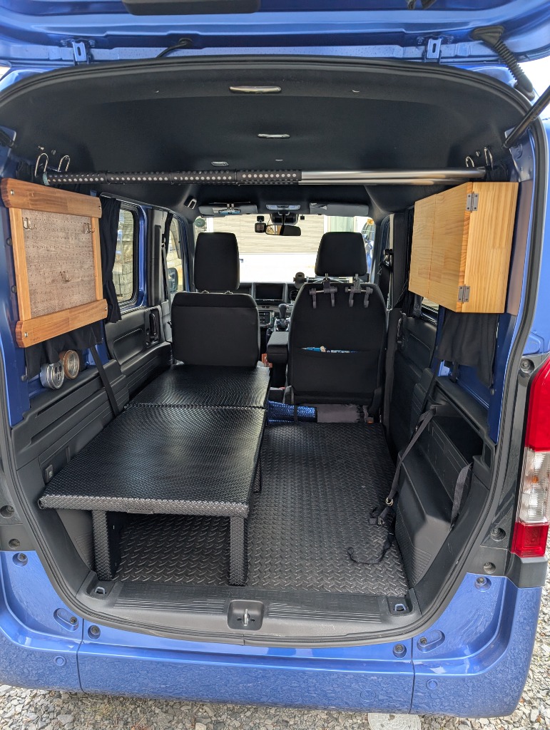 N-VAN JJ1 ベッドキット 助手席側用 2分割式 黒 車中泊用