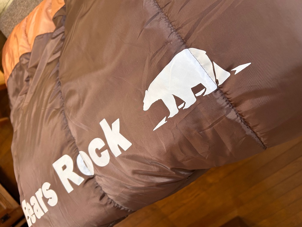 Bears Rock 寝袋 冬用 封筒型 車中泊 -15度 洗える 丸洗い 洗濯