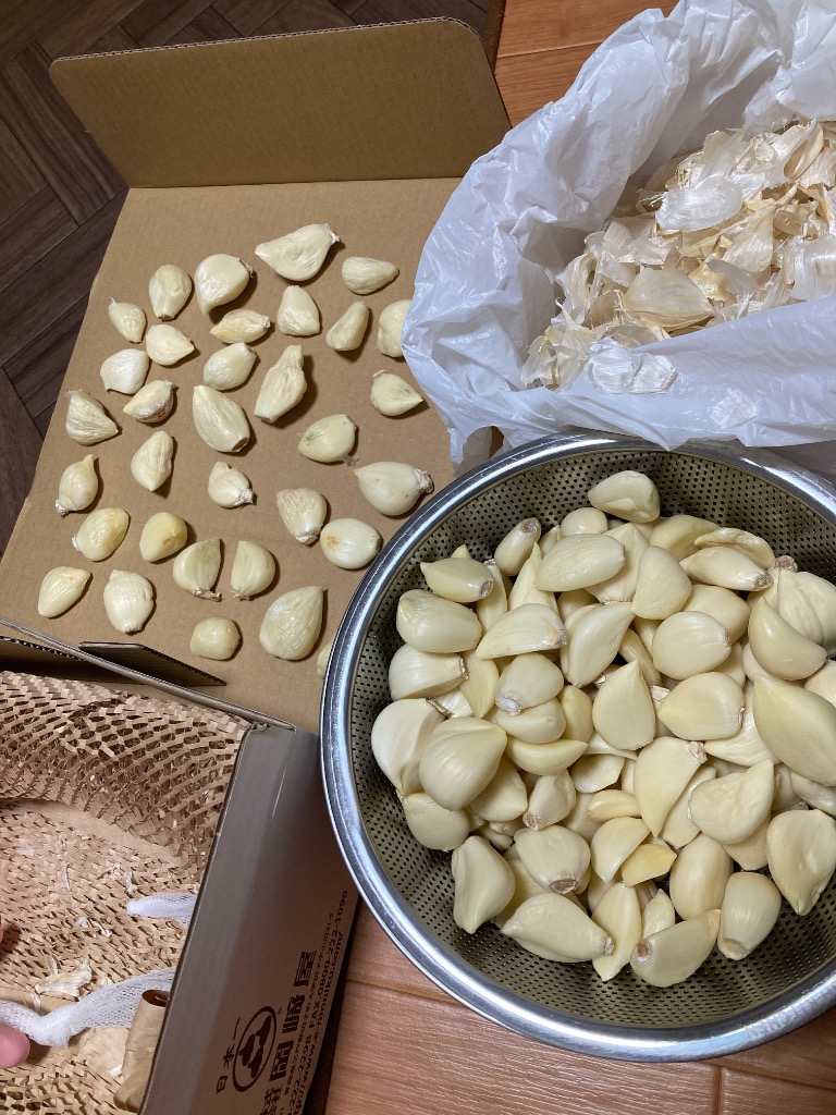 ニンニク バラ 訳あり 青森県産 にんにく 1kg 爆買 : 黒にんにくの岡崎