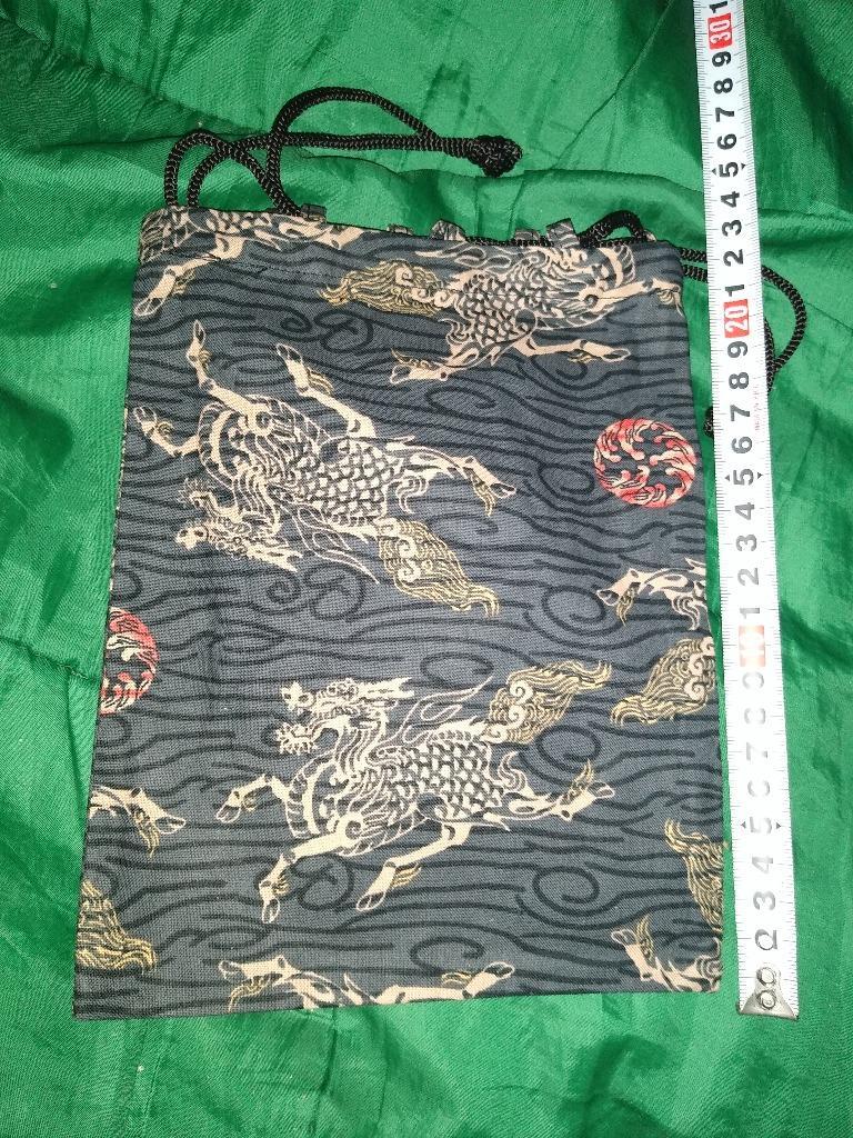 KYOETSU (メンズ 巾着 12-13) メール便{P24} 印伝調 粋な和柄