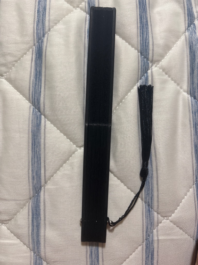 正絹　お稽古着専用 KYOETSU (正絹扇子 般若心経)お経絹扇子 高級正絹扇子 シルク