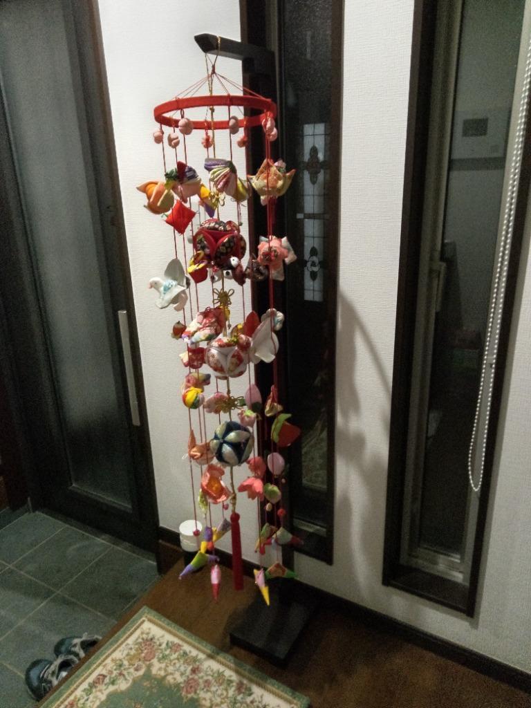 専用　吊り飾り台　全高１２６ｃｍ　２台まとめて さげもん美草 つるし飾り台 （小）64cm 黒 簡易型 : 柳川