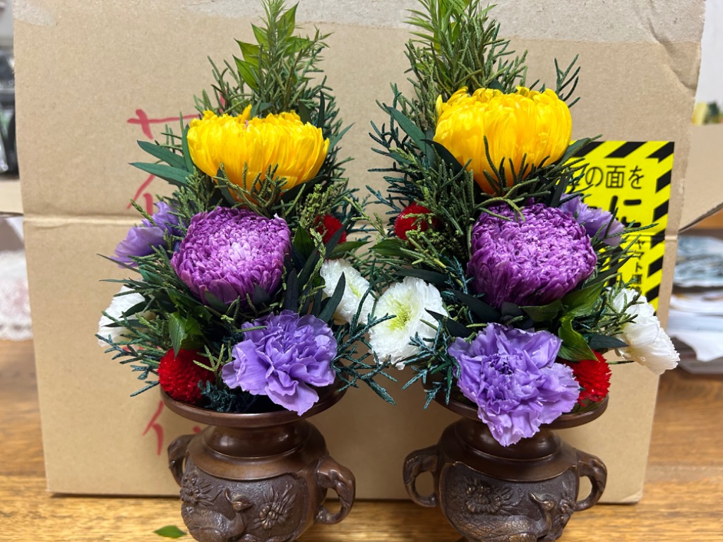プリザーブドフラワー仏花アレンジ＊花器なし : プリザーブド