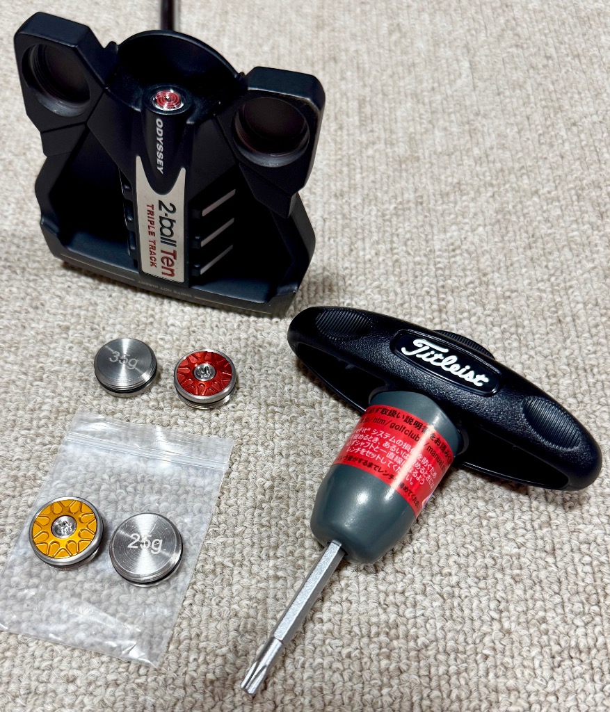 互換品】 オデッセイ互換用ウェイト 2-BALL TEN ホワイトホット STROKE