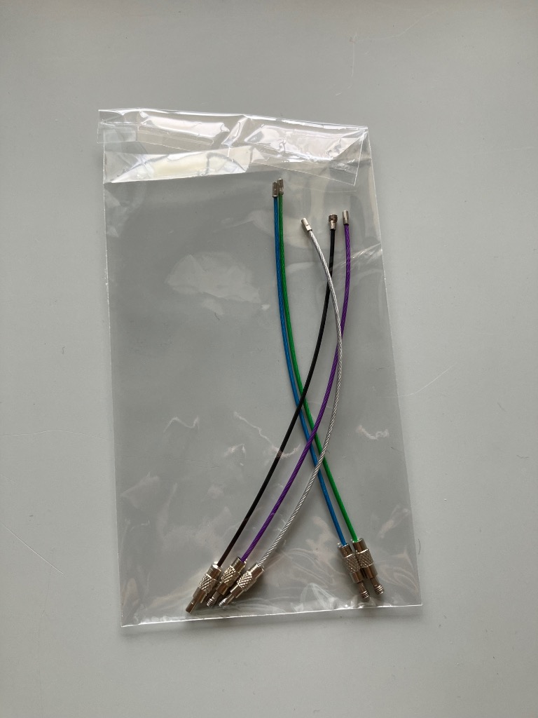 ワイヤーキーリング キーチェーン キーホルダーロックワイヤー