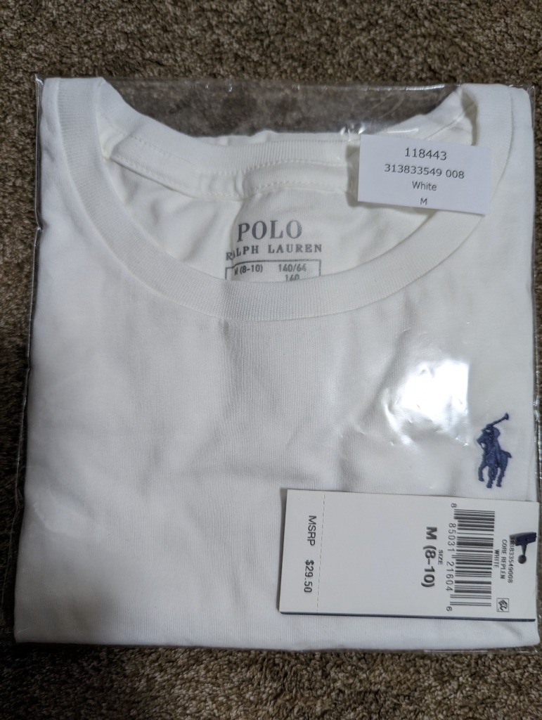 【ネコポス配送：1点迄】ラルフローレン Tシャツ 半袖 クルーネック ロゴ刺繍 ポニー 大人OK 313833549 POLO RALPH LAUREN 【ネコポス配送：1点迄】ラルフローレン T