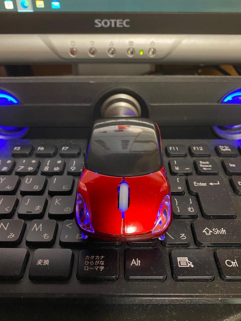 マウス 無線 ワイヤレス 車 スポーツカー 小型 USB PC パソコン周辺機器 フェラーリ風 ((C :FK18225-A2112:LARGO  Yahoo!店 - 通販 - Yahoo!ショッピング