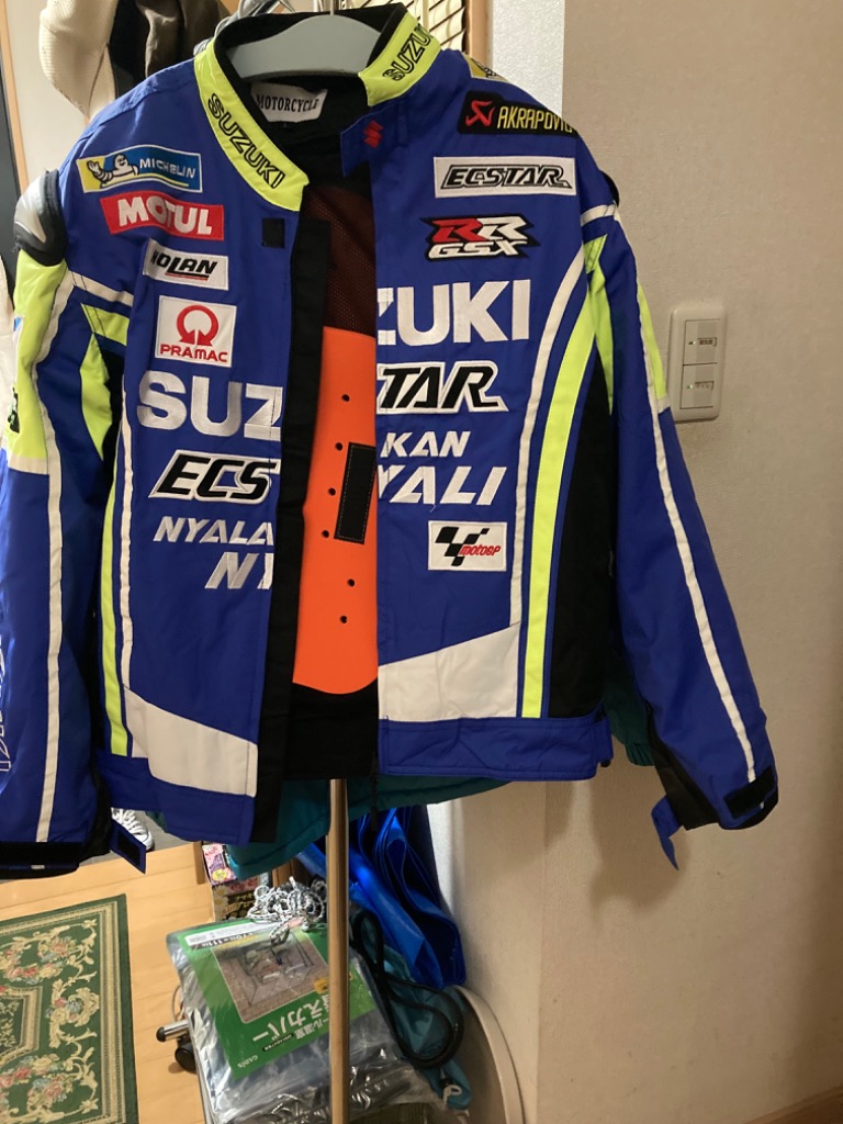 スズキ バイクジャケット メンズ オートバイウエア レーシング服