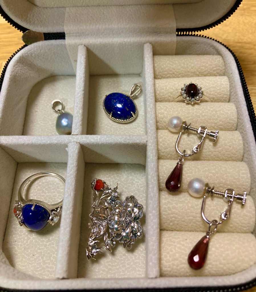 碌山 ガーネット シードパール リング 艶やかなワインレッド 204R0169