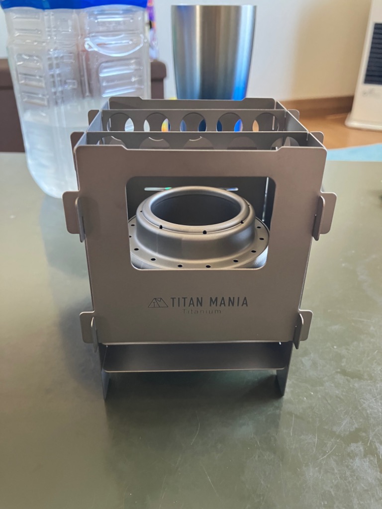 TITAN MANIA チタンマニア アルコールストーブ + 風防兼焚き火台