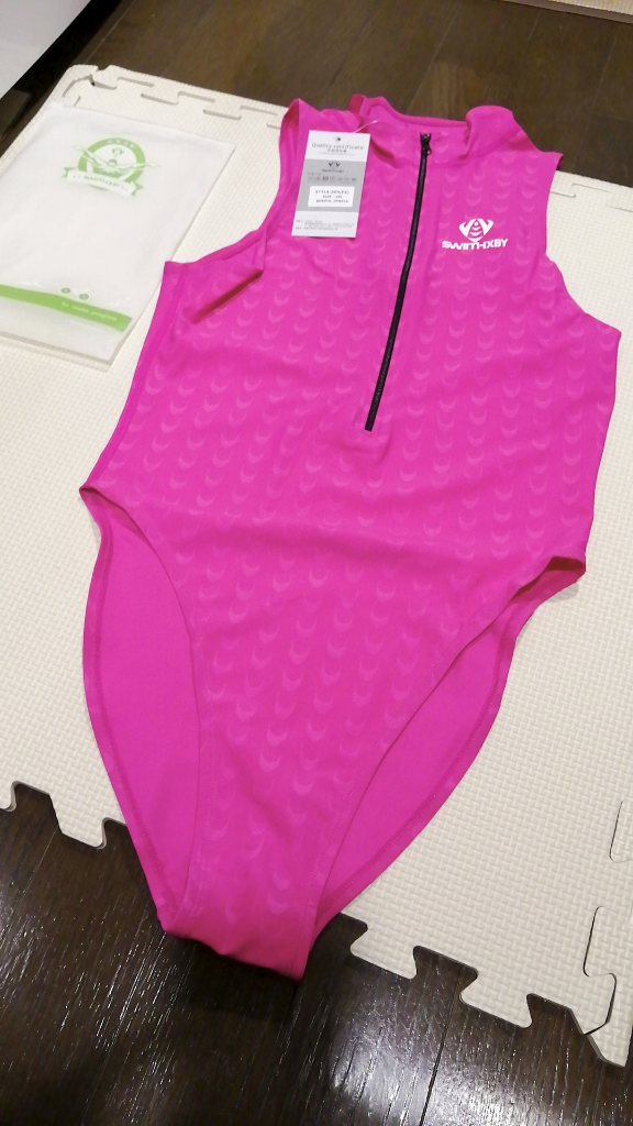 SWIMHXBY] 競泳水着 レディース ガールズ 203 ピンク ウォーター