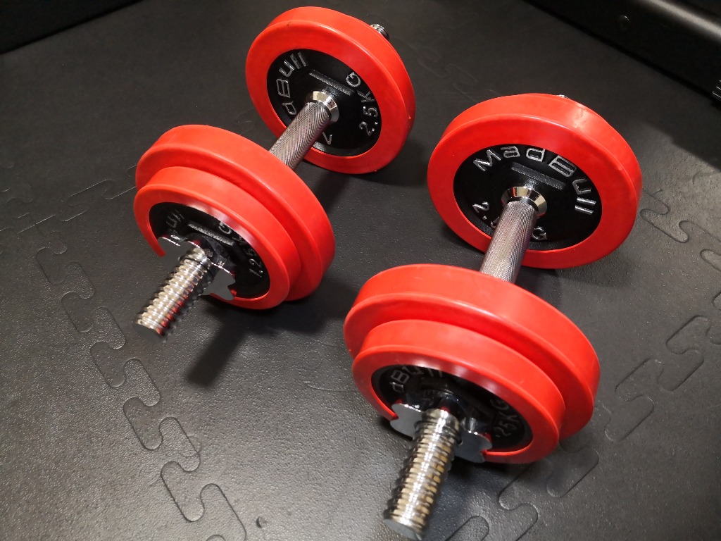 Mad Bull ダンベル 可変式 10kg 2個 セット スチールダンベル