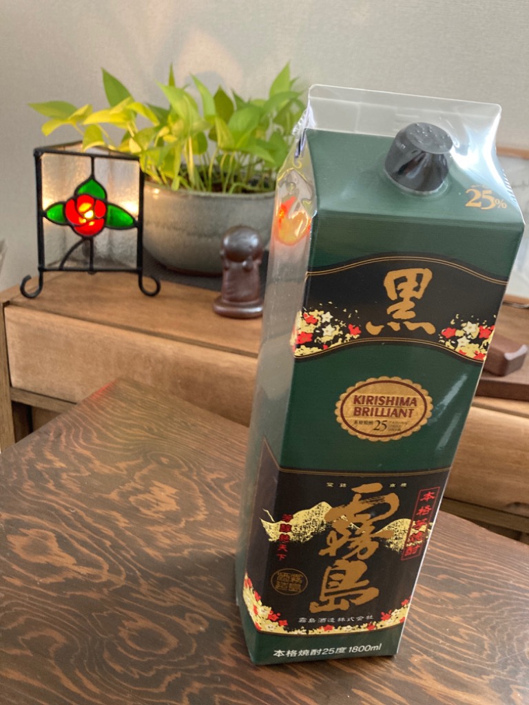 黒霧島 霧島 焼酎 25度 1.8L パック 1ケース 6本 1800ml 芋焼酎