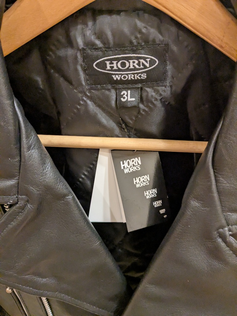 Horn Works 本革 UKタイプ ダブルライダースジャケット メンズ