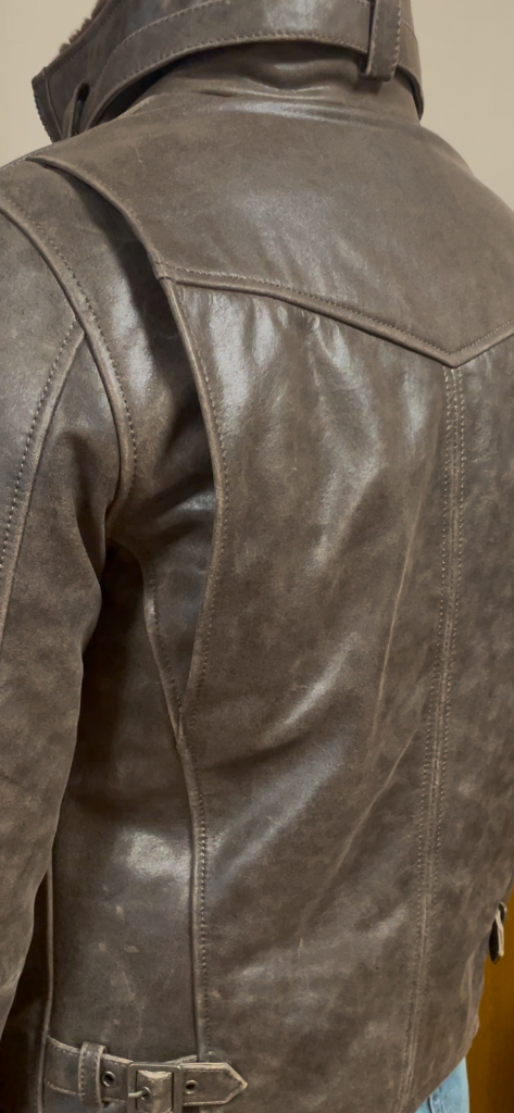 Liugoo Leathers 本革 ウィングネックシングルライダース