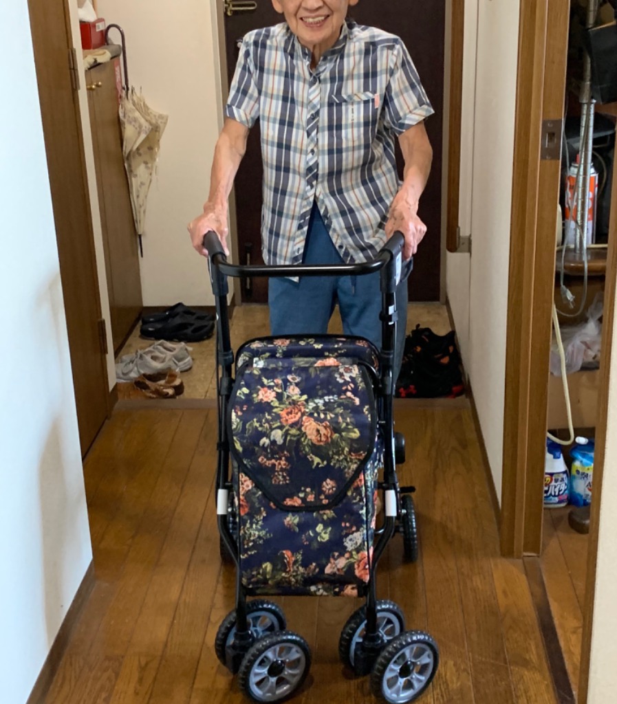 マキテック シルバーカー 個人宅配送無料 おしゃれ 手押し車 花