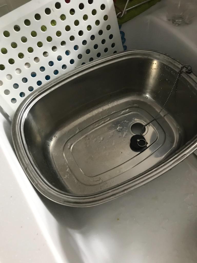 洗い桶 ステンレス製 ゴム脚付き 中栓付き ( 食器洗い つけ置き 洗い桶 ステンレス製 ゴム脚付き 中栓付き ( 食器洗い つけ置き