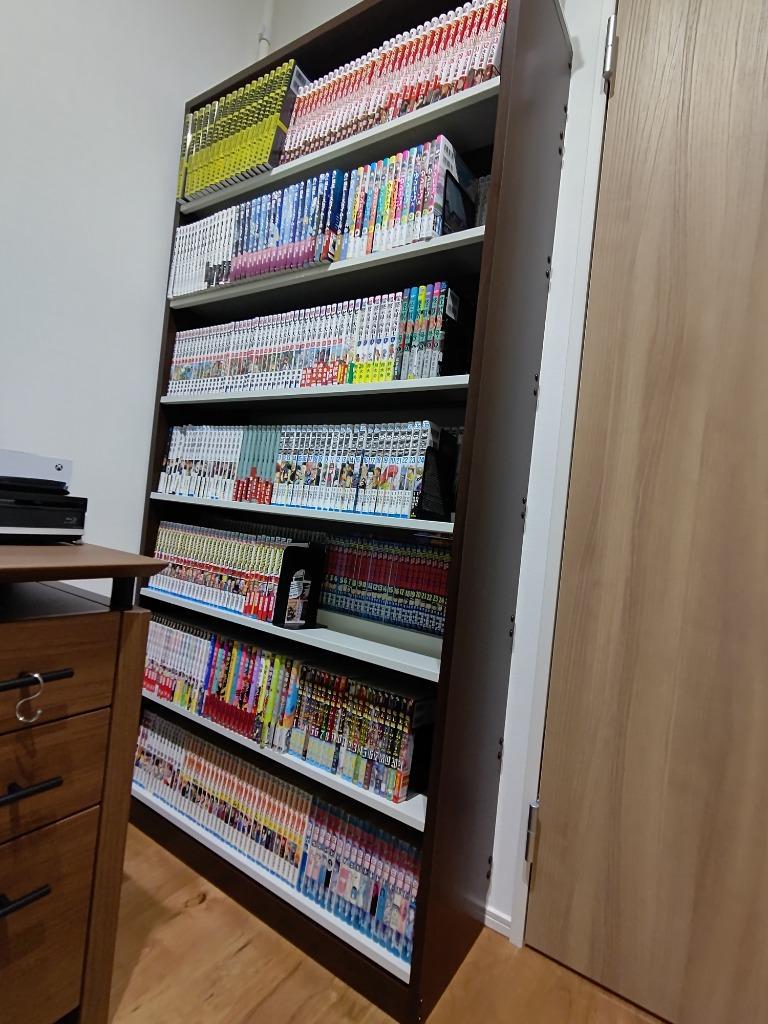 本棚 コミックラック 7段 2列収納 幅89cm （ 棚 書棚 ラック