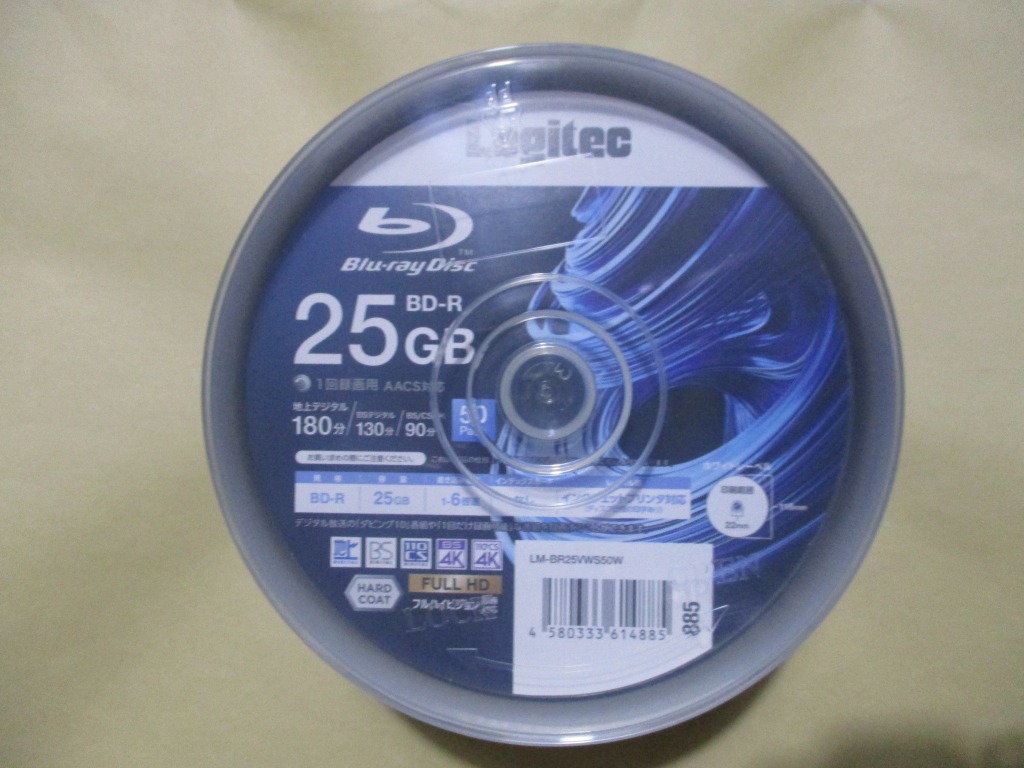 ロジテック BD-R 6倍速 50枚入り 25GB ブルーレイディスク Blu-ray