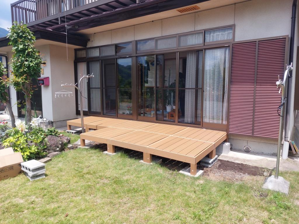 ウッドデッキ 8点セット 2坪 樹脂 縁側 庭 縁台 人工木 デッキ ウッドデッキ 8点セット 2坪 樹脂 縁側 庭 縁台 人工木 デッキ