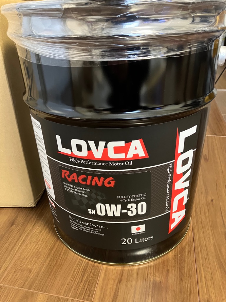 エンジンオイル 0W-30□LOVCA RACING 0W-30 20L□エステル×PAO×特殊減摩技術で驚異のレスポンスを実現！日本製100％ 化学合成油！□ラブカ□LR030-20 : lr030-20 : LOVCAオイル - 通販 - Yahoo!ショッピング