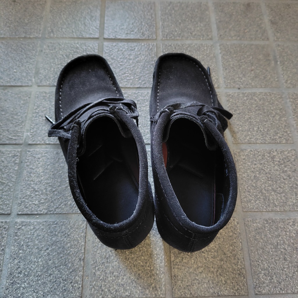 Clarks クラークス ワラビー ブーツ ブラックスウェード 靴