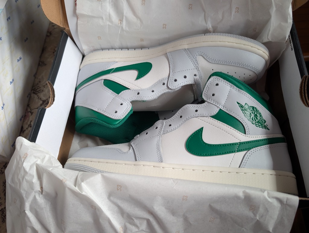 Air Jordan1 ローカット シューズ ホワイト/グリーン エア ジョーダン 1 ナイキ ワン ミッド サミットホワイト パイン