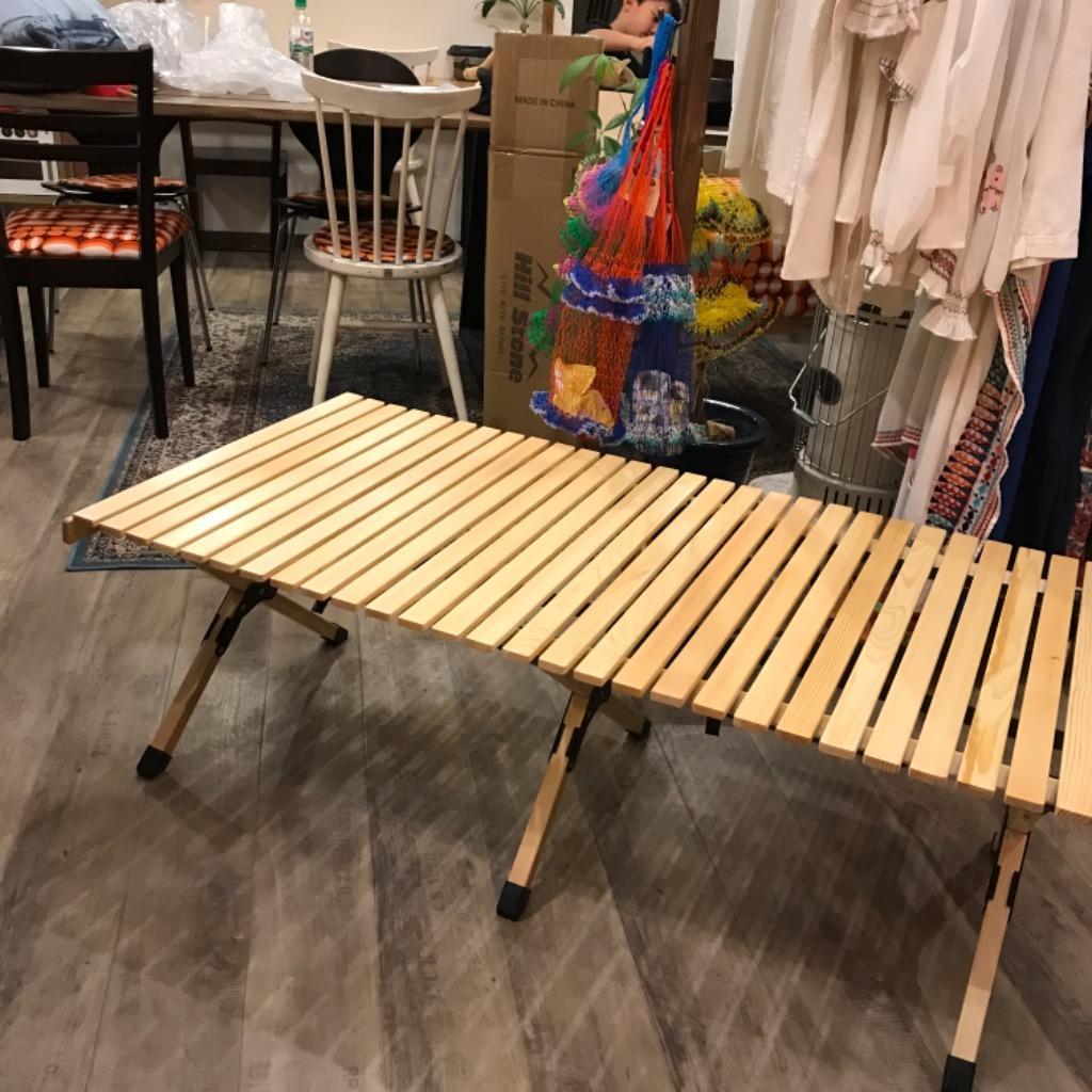 アウトドアテーブル 折りたたみ ウッドテーブル 120cm 木製