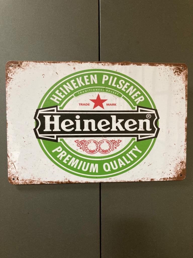 ハイネケン ビール ブリキ看板 ロゴ イラスト 20cm×30cm アメリカン 