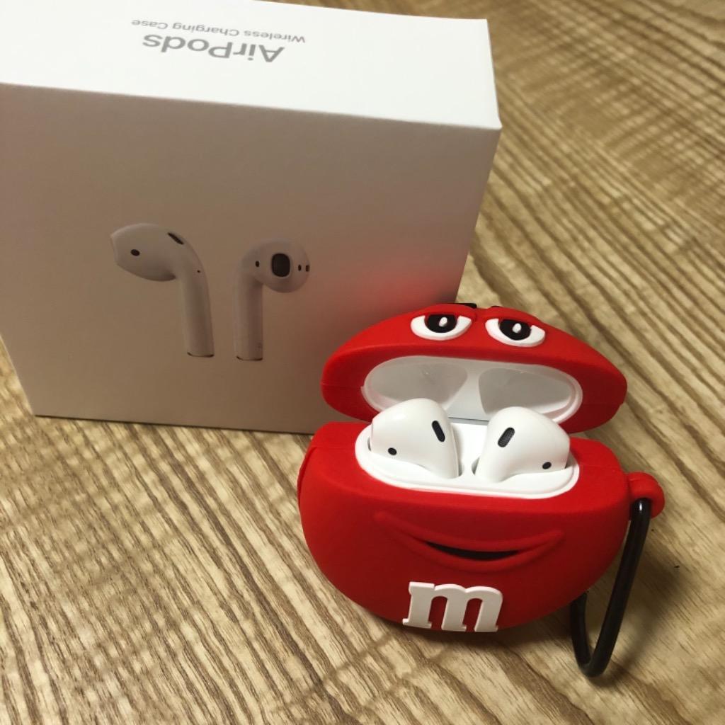 M&Ms AirPods AirPodsPro シリコン ケース カラビナ付き エアポッズ