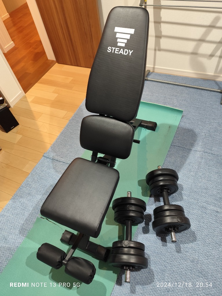 STEADY トレーニングベンチ (スタンダードモデル) 独自のBack