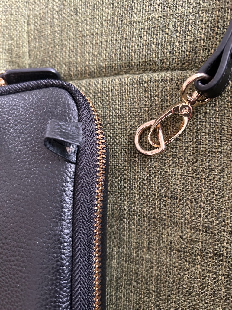 BLUE SINCERE 長財布も入る スマホショルダー ポーチ 本革 撥水