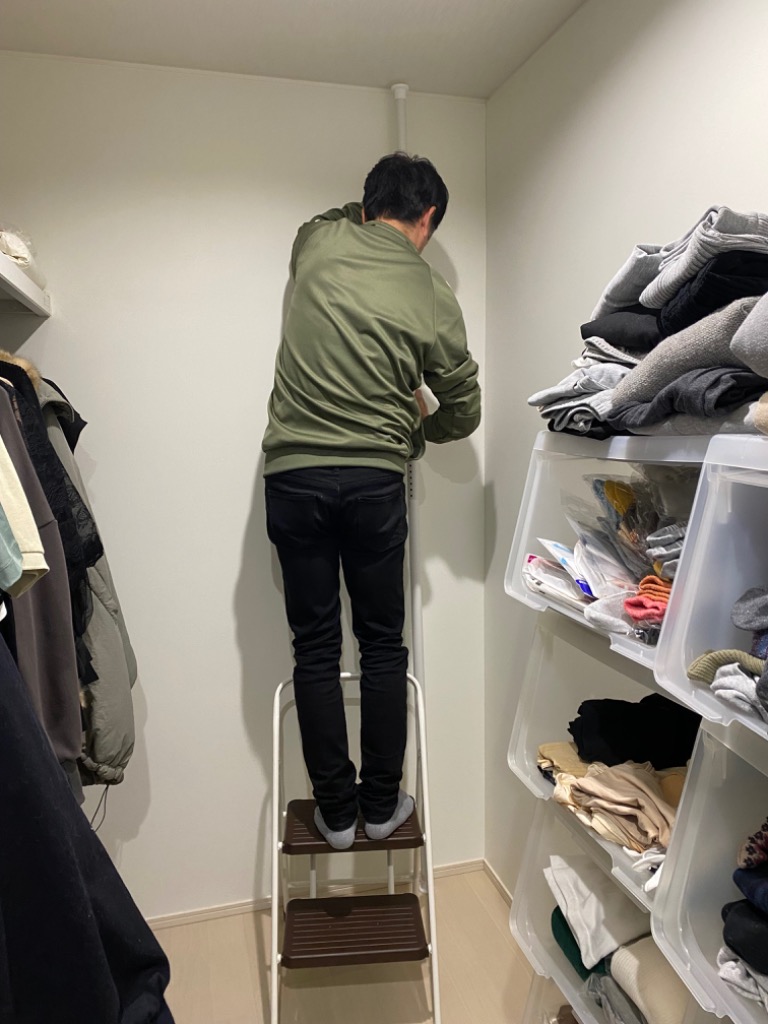 Yoquna ハンガーラック 突っ張り ダブル ワイドタイプ 伸縮 横 Yoquna ハンガーラック 突っ張り ダブル ワイドタイプ 伸縮 横