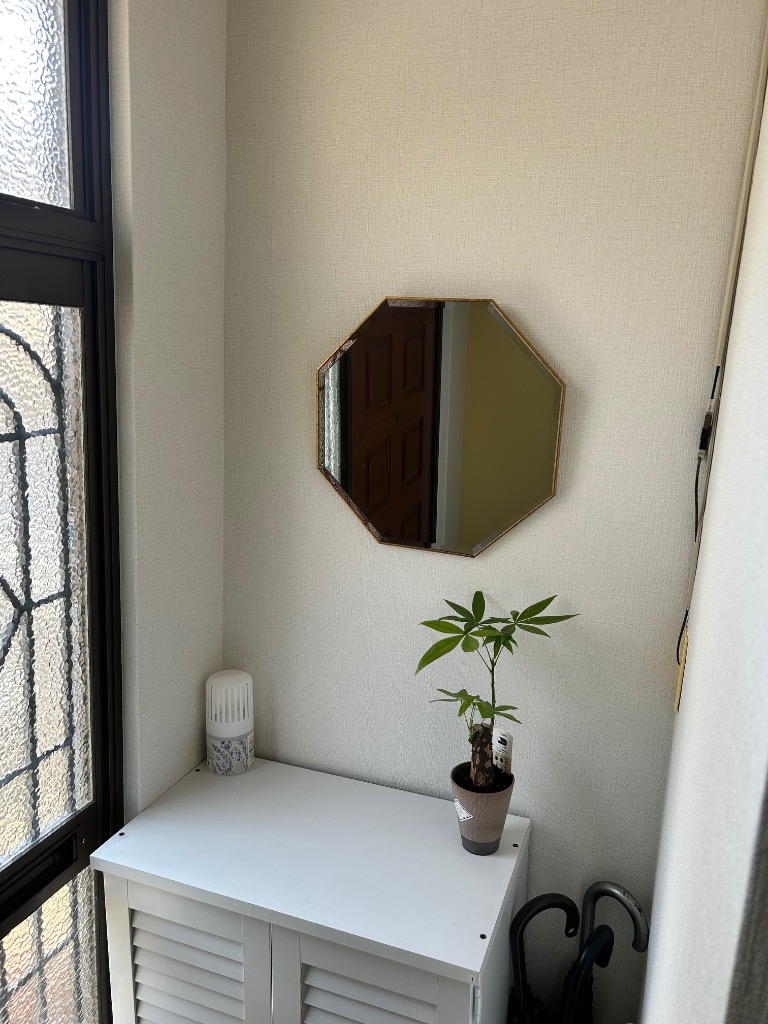 マナベインテリアハーツ ミラー 鏡 八角 八角形 壁掛け ウォールミラー